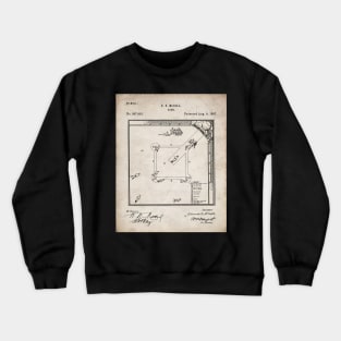 Baseball Patent - Sports Fan Softball Baseball Art - Antique Crewneck Sweatshirt